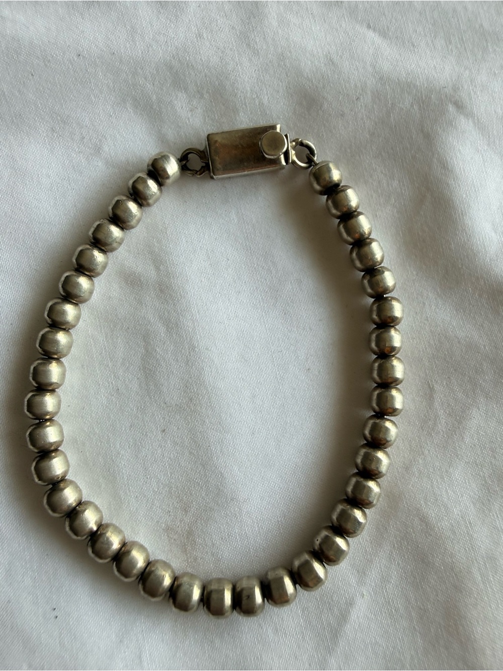 Silver Bead Bracelet - Classic Silver Women's Jewelry